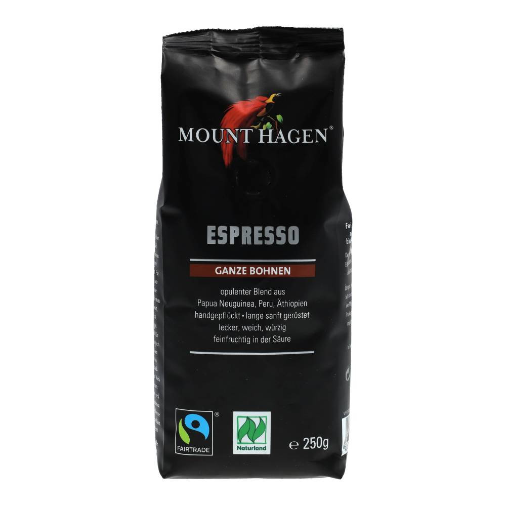 Mount Hagen Bio Espresso Kaffeebohnen 250 g