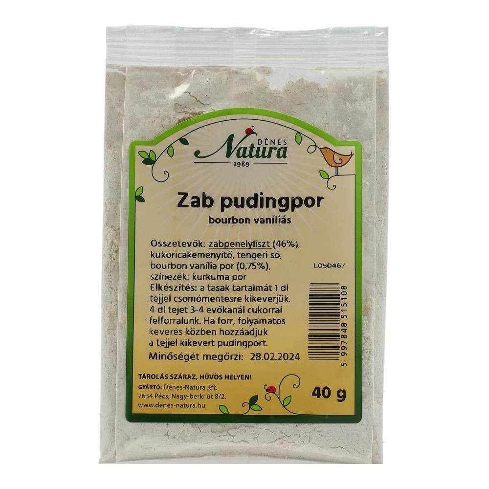 Pudră de budincă de ovăz Natura cu vanilie, 40 g
