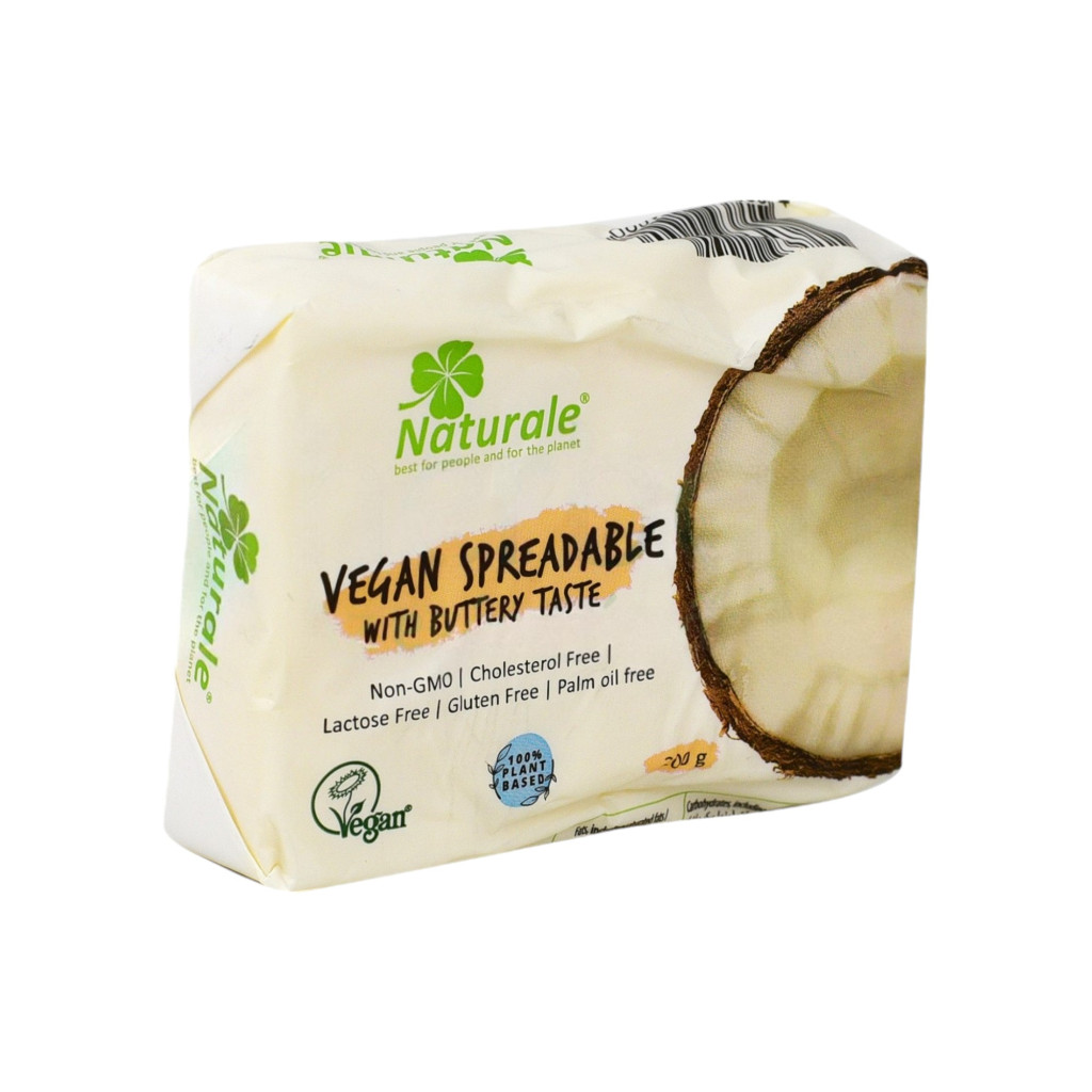 NATURALE VEGÁN NÖVÉNYI ALAPÚ KENHETŐ KÉSZÍTMÉNY VAJ ÍZŰ 200 g