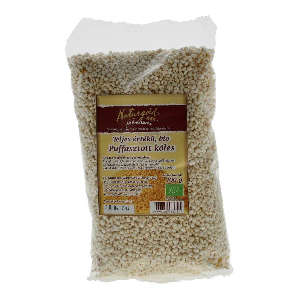 Naturgold bio puffasztott kölesgolyó natúr 100 g 100 g