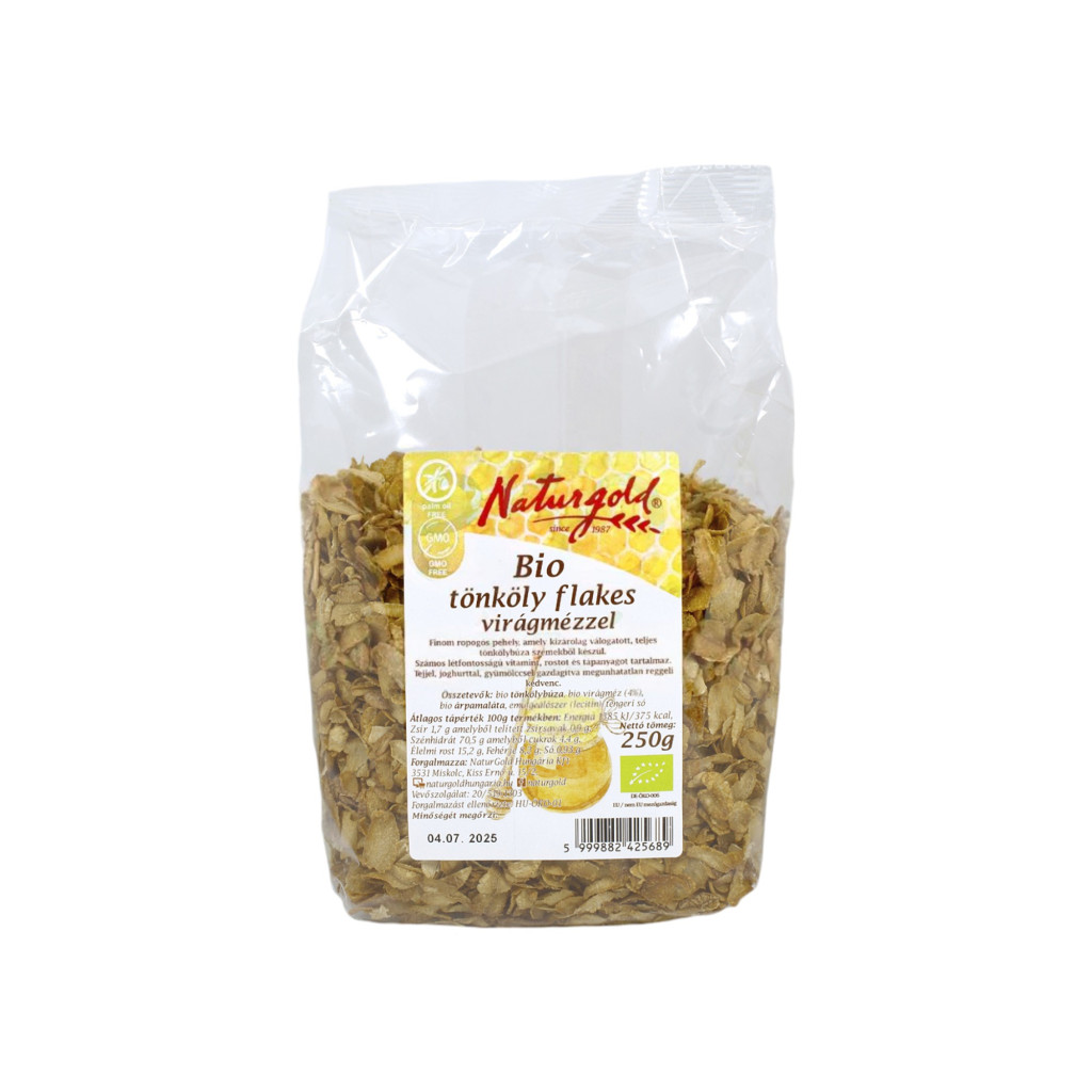 Bio płatki orkiszowe Naturgold z miodem kwiatowym 250 g
