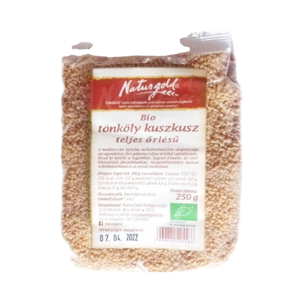 Naturgold bio tönköly kuszkusz teljeskiőrlésű 250 g