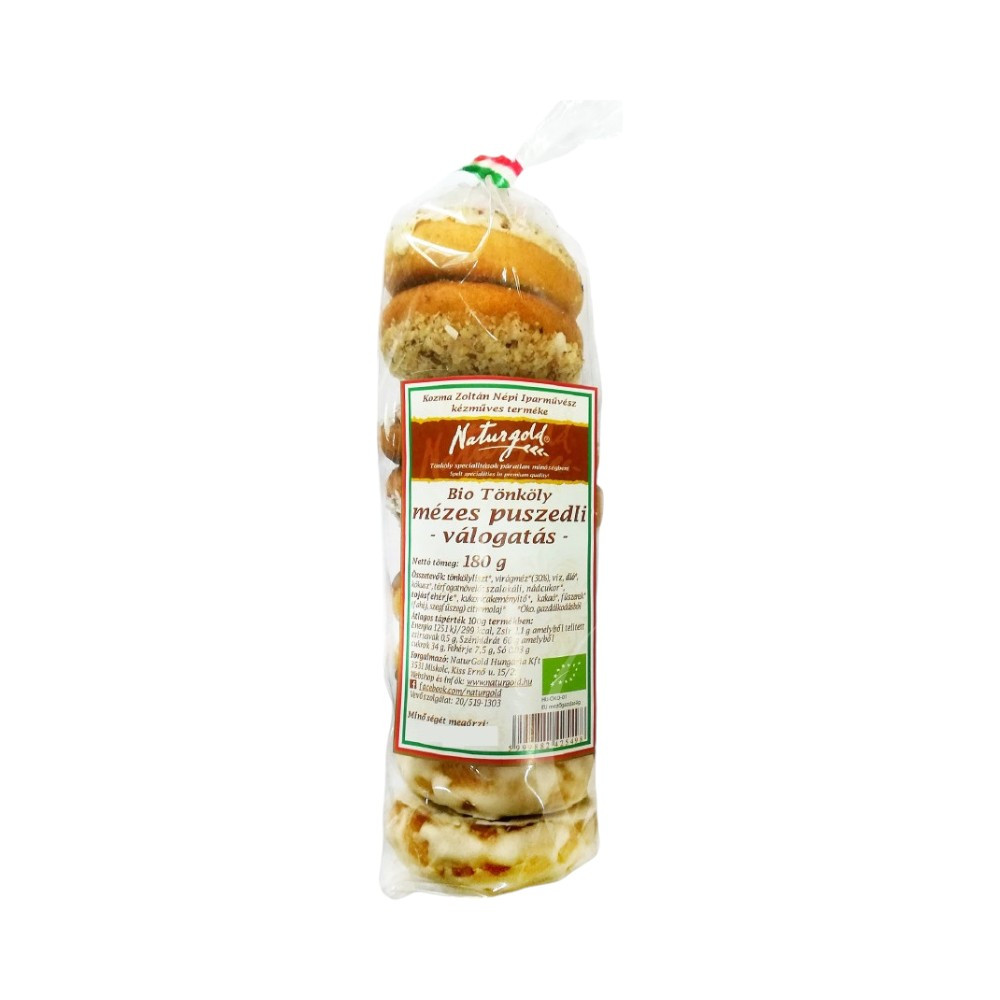 Naturgold bio tönköly mézes puszedli válogatás 180 g