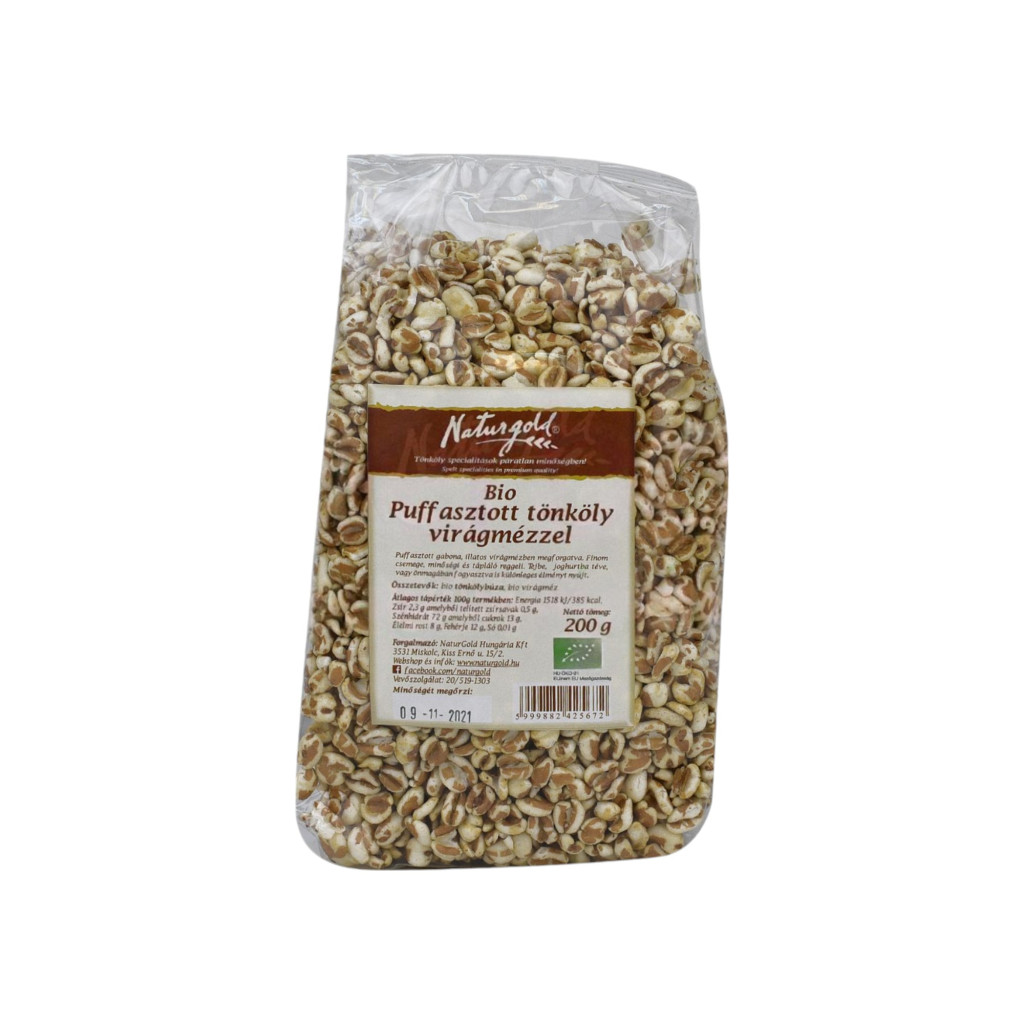 Naturgold Bio-Dinkel-Puffreis mit Honig 200 g
