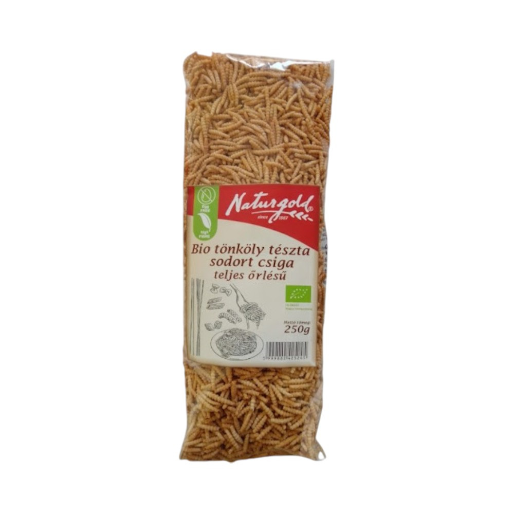 Naturgold bio tönköly tészta teljes őrlésű csiga 250 g