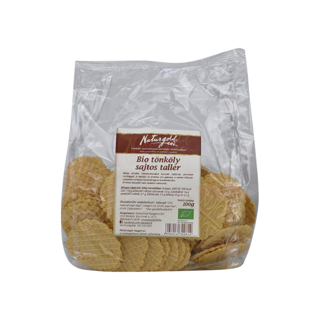 Naturgold bio tönkölytallér sajtos 100 g