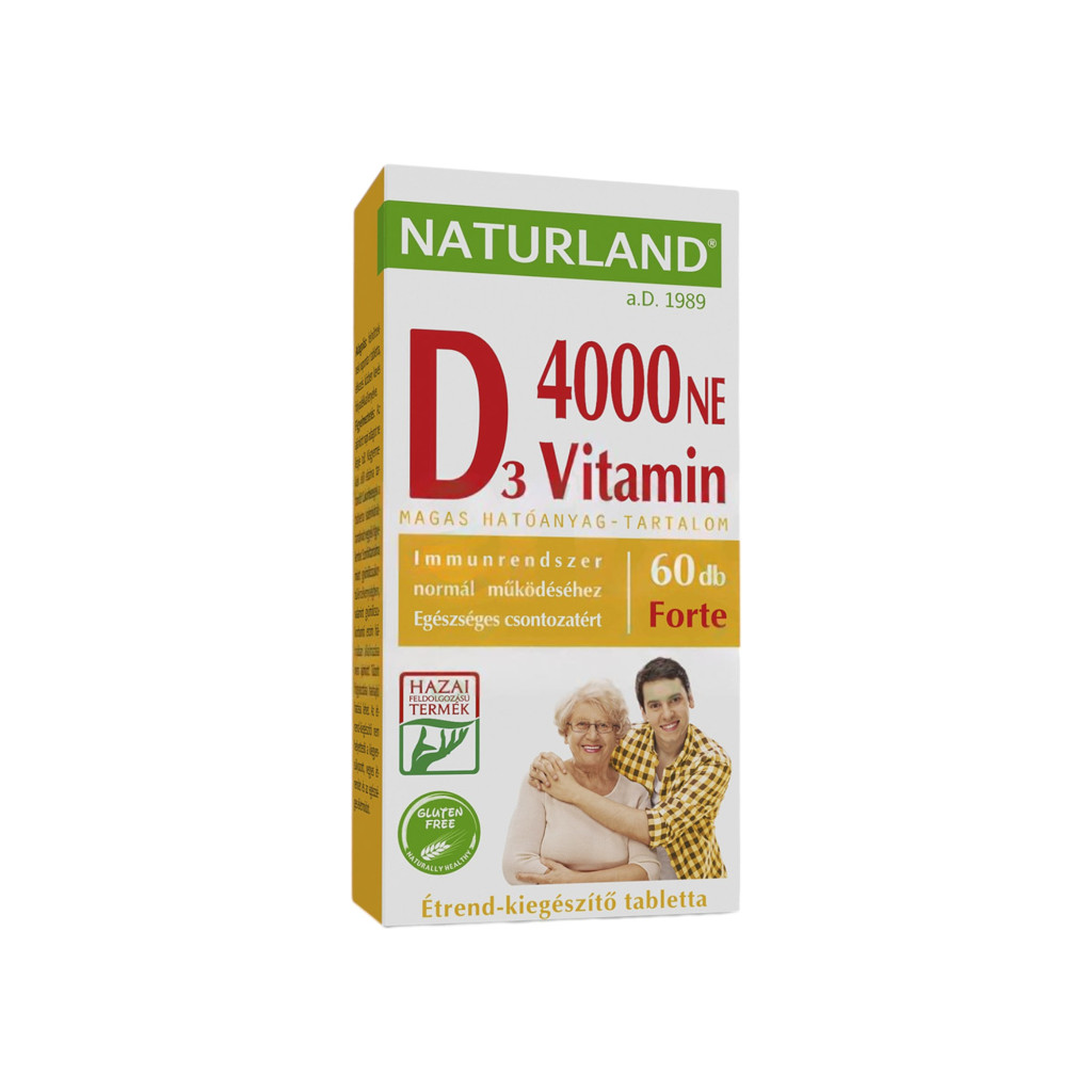 Naturland d-vitamin forte tabletta 60 db