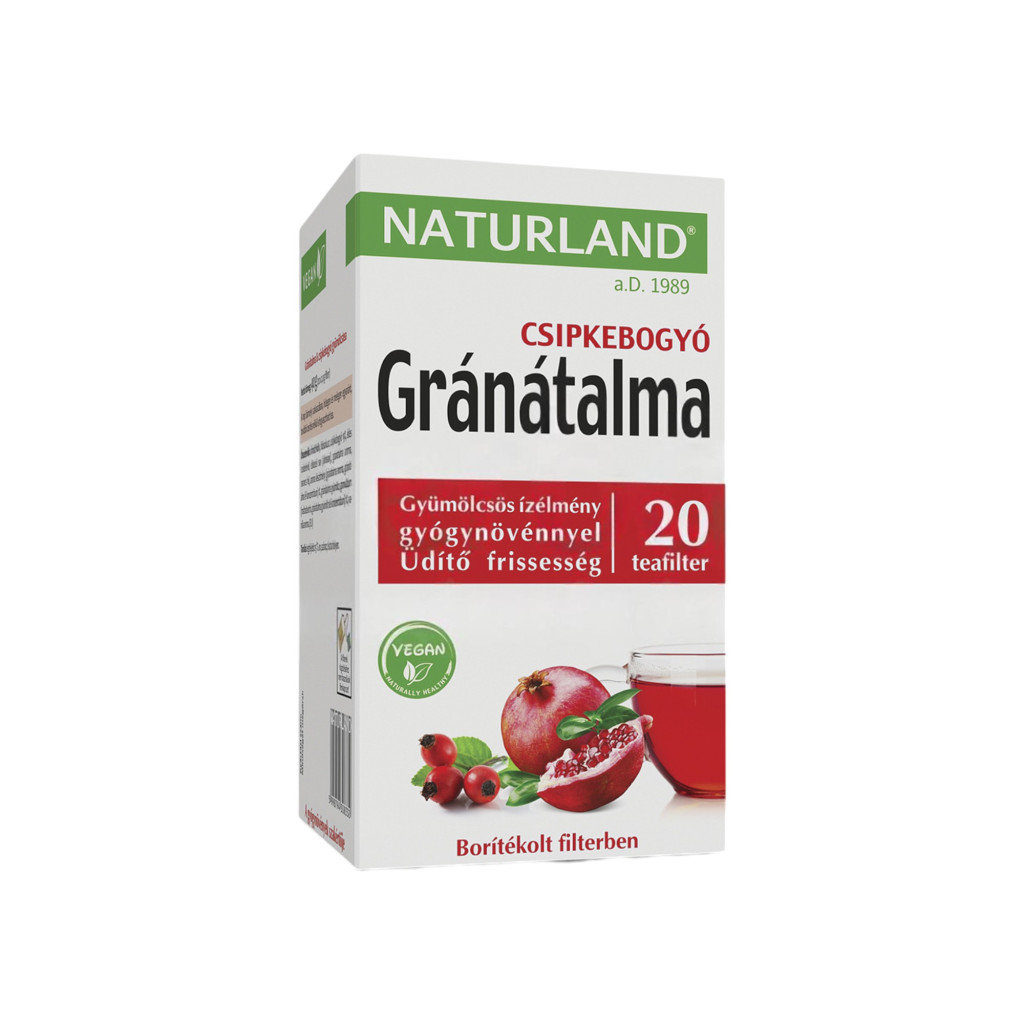 Naturland fruit tea pomegranate-rosehip 20x2g 40 g