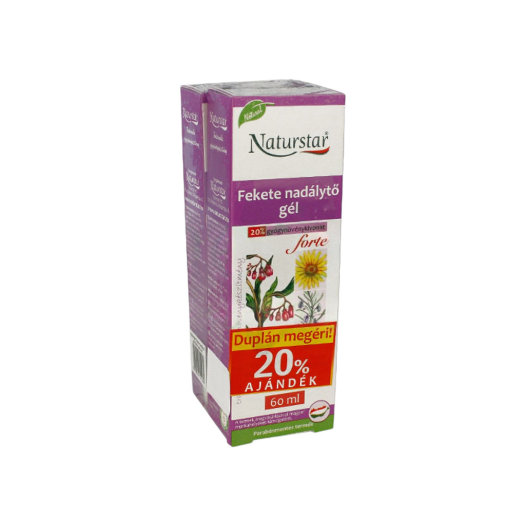 NATURSTAR FEKETE NADÁLYTŐ GÉL FORTE DUPLA 2X60 ml