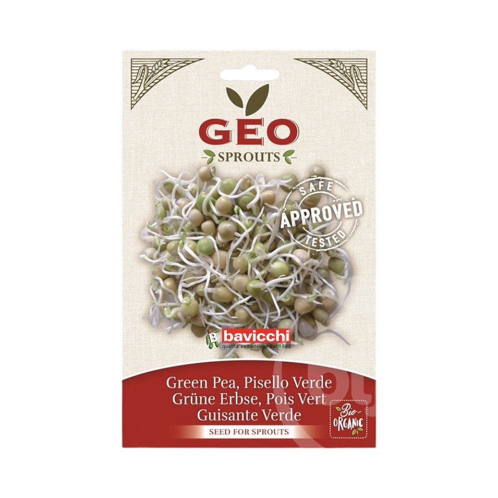 Naturtanya Bavicchi organic green pea seeds for sprouting, 90 g