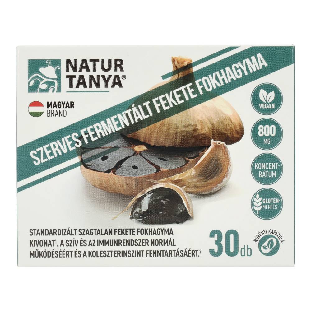 Capsule fermentată de usturoi negru Naturtanya 800 mg, 30 bucăți