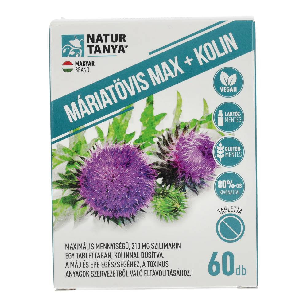 Comprimate Naturtanya de ciulin de lapte cu maxim+kolin, 60 bucăți