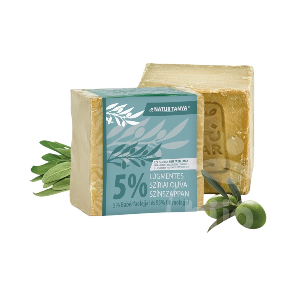 Naturtanya najel 5%-os bio babérfaolaj tartalmú szíriai színszappan 200 g