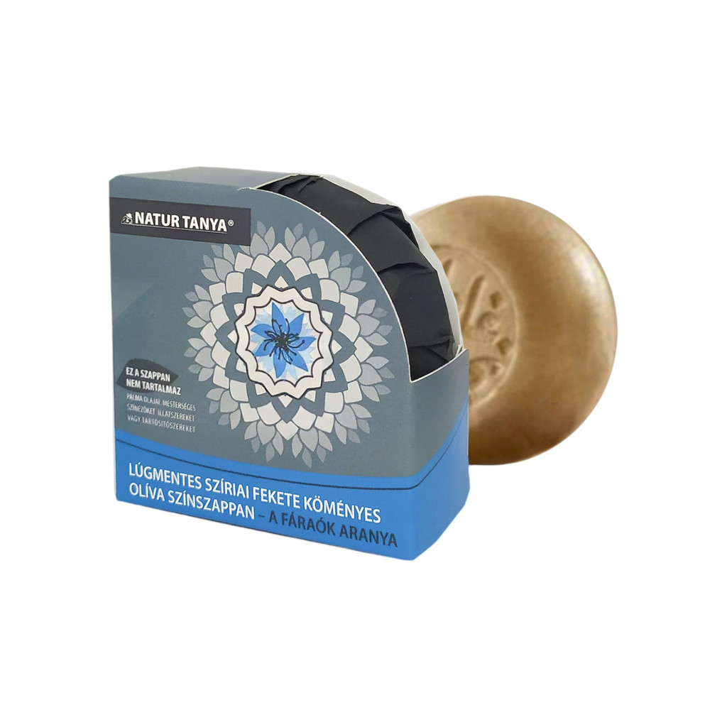Naturtanya najel fekete köményes szíriai oliva színszappan 100 g