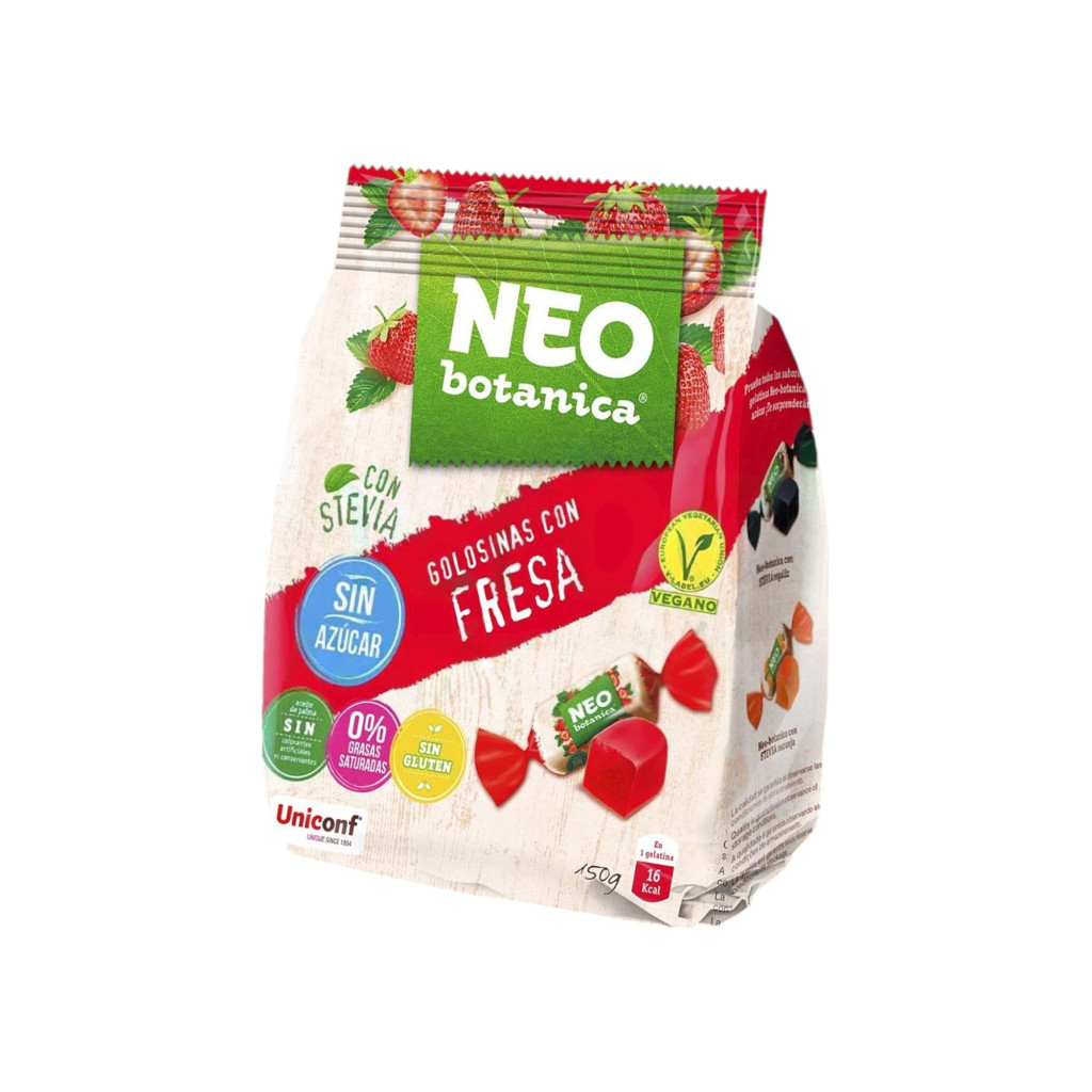 Neo Botanica stevia zselécukorka cukormentes, gluténmentes eper ízű 150 g