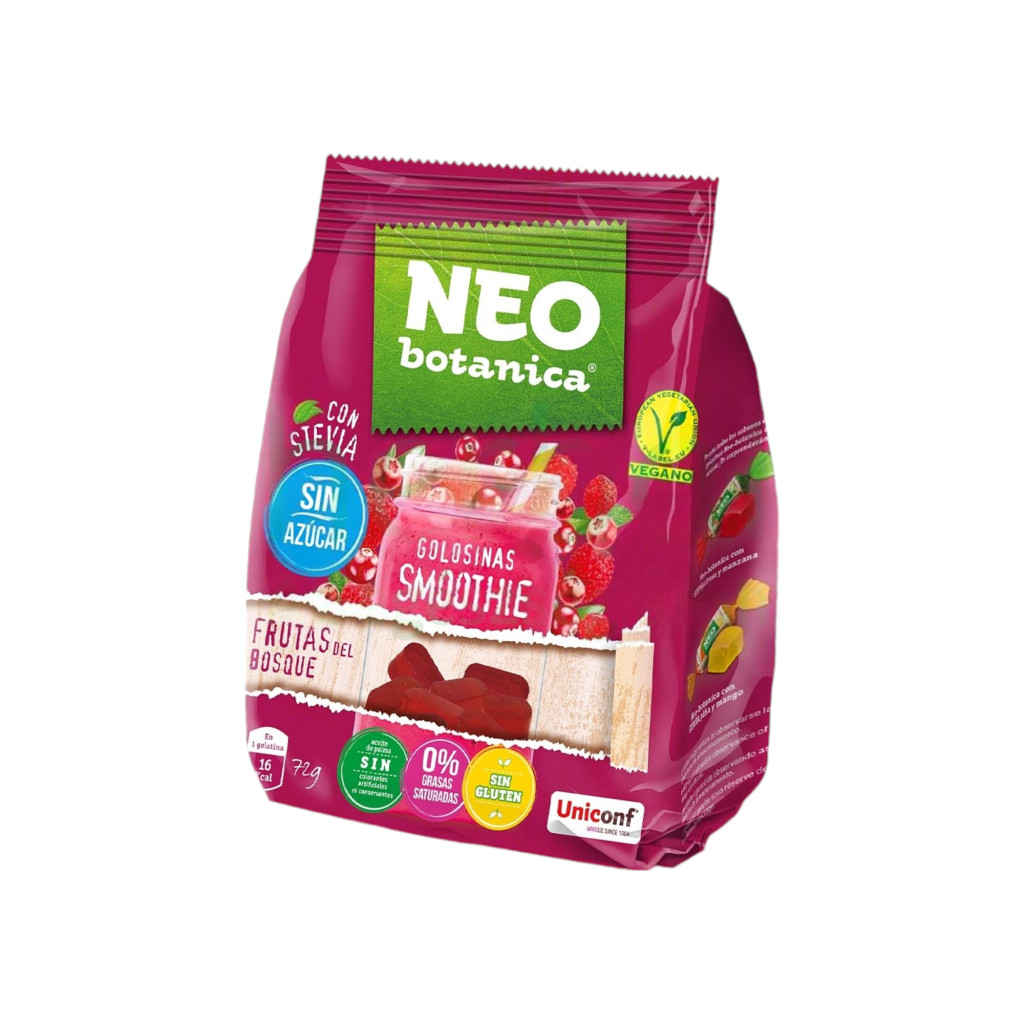 Neo Botanica stevia zselécukorka cukormentes, gluténmentes erdei gyümölcs ízű 72 g