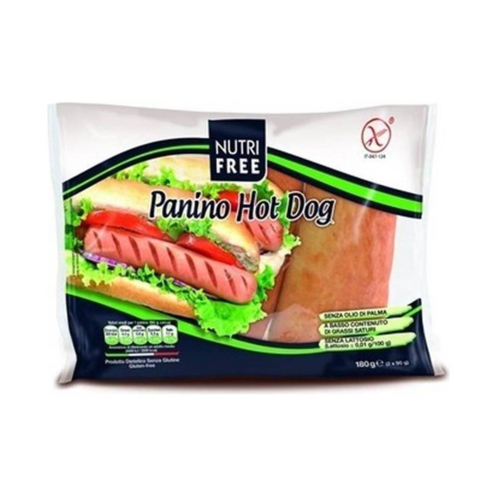 Nivelul de grăsime al sandvișului hot-dog într-o chiflă de 180 g