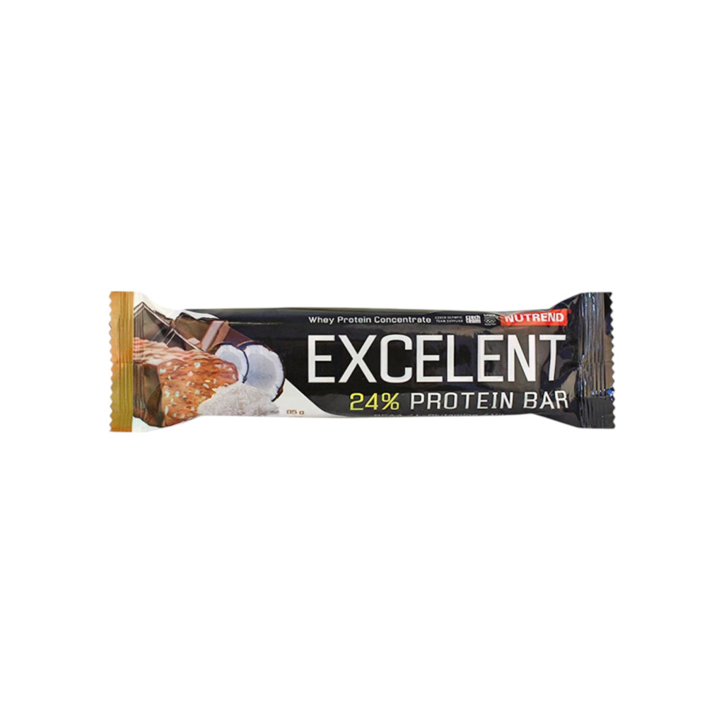 BARĂ DE PROTEINE NUTREND EXCELENT ÎN CIOCOLATĂ ȘI CĂPȘUNI 85 g
