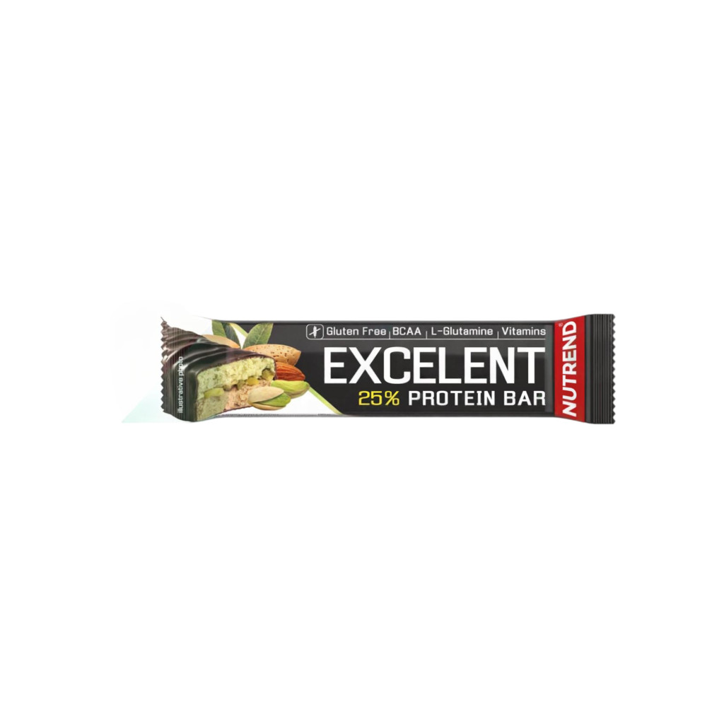NUTREND EXCELENT PROTEIN BAR WITH ALMONDS AND PISTACHIOS IN MILK CHOCOLATE 85 g