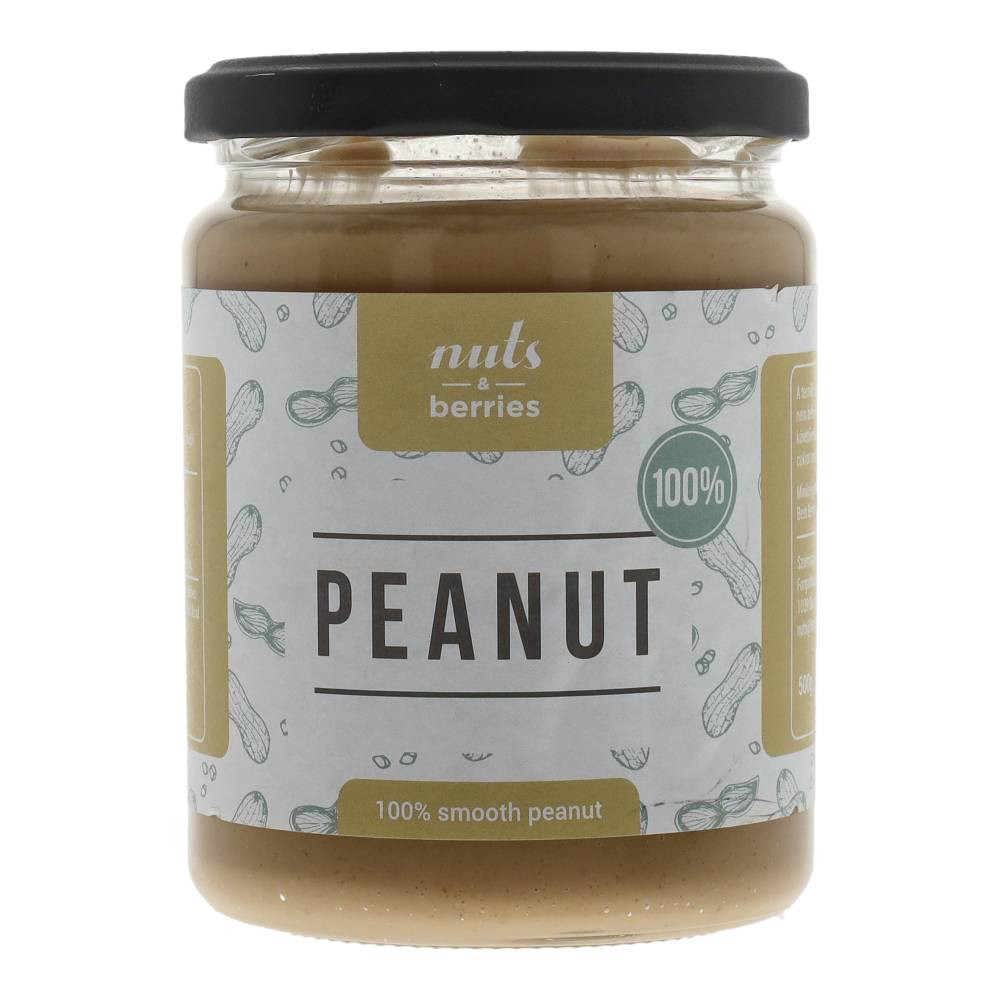 Nuts&amp;berries 100% földimogyorókrém smooth 500 g