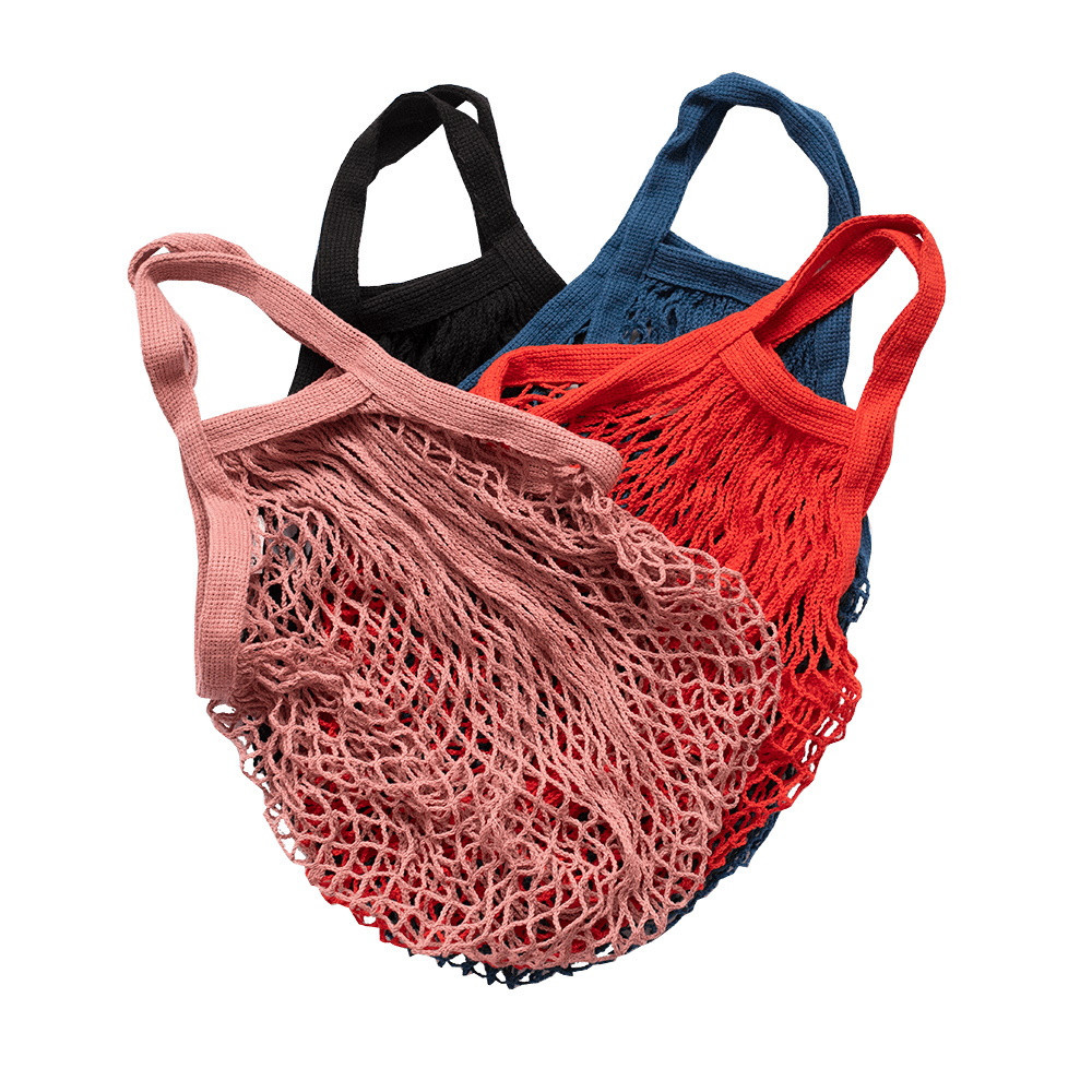 Ecobag Mesh Cotton Bag Multiple Colors