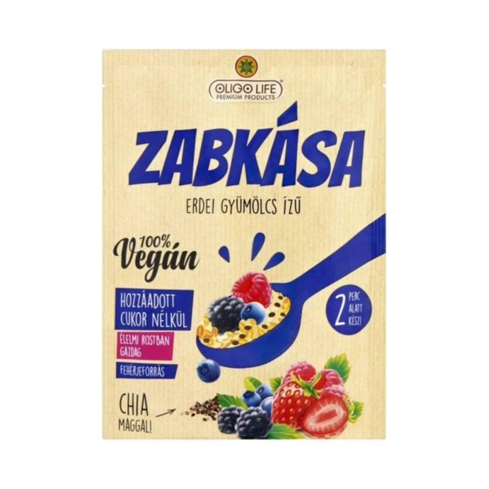 Oligolife terci de ovăz vegan cu fructe de pădure îndulcit cu îndulcitori 65 g