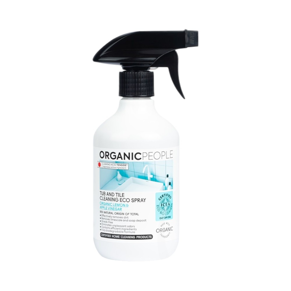 Organic People öko fürdőszoba- és csempetisztító spray bio citrommal és almaecettel 500 ml