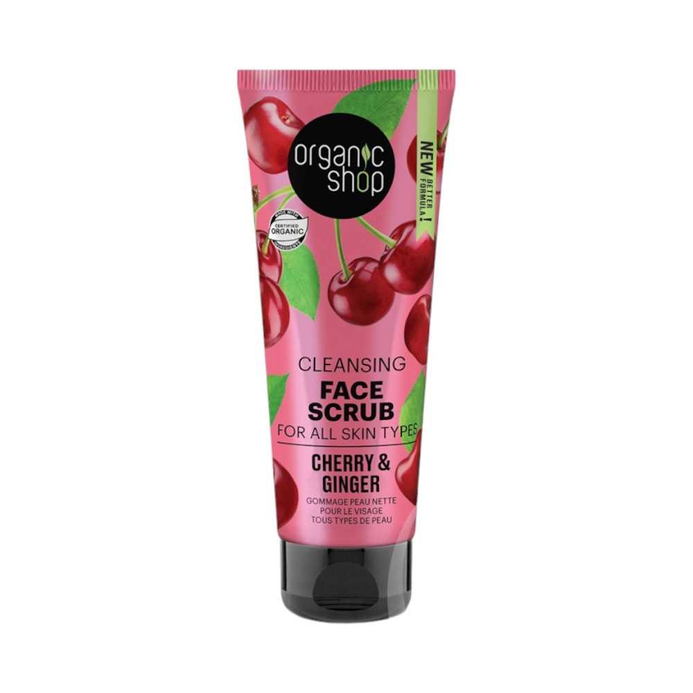 Organic Shop bio gyömbéres cseresznye tisztító arcradír 75 ml