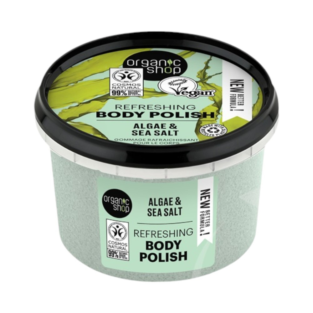 Organic Shop bio testpolír frissítő algával és tengeri sóval 250 ml