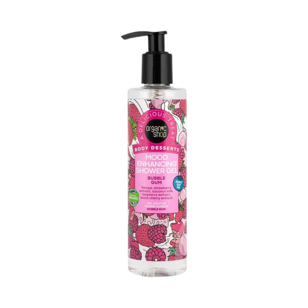 Organic Shop bio tusfürdő gél hangulatjavító rágógumi illatú 280 ml