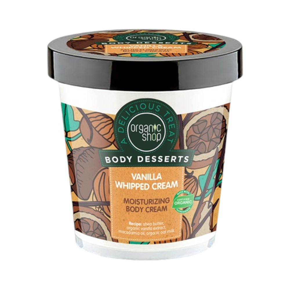 Organic Shop bio vaníliahab hidratáló testápoló 450 ml