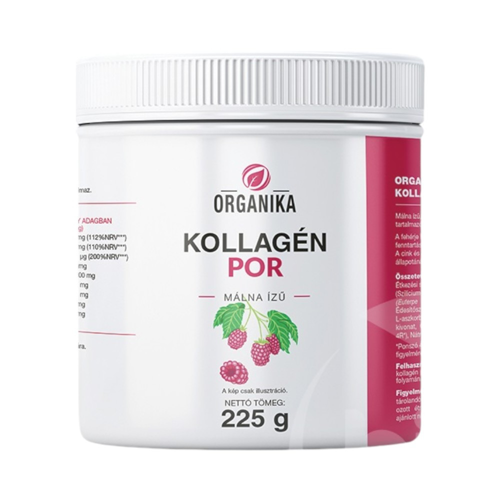 Organika kollagén italpor málna ízű 225 g
