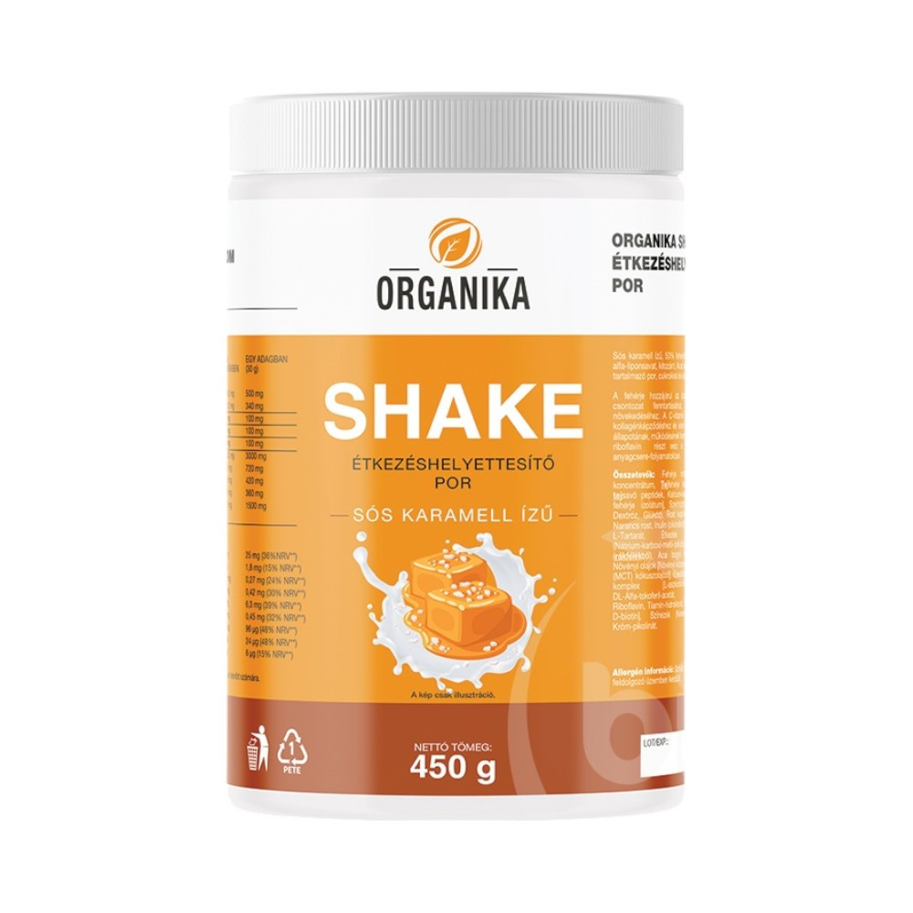 Organika shake por sós karamell ízű 450 g