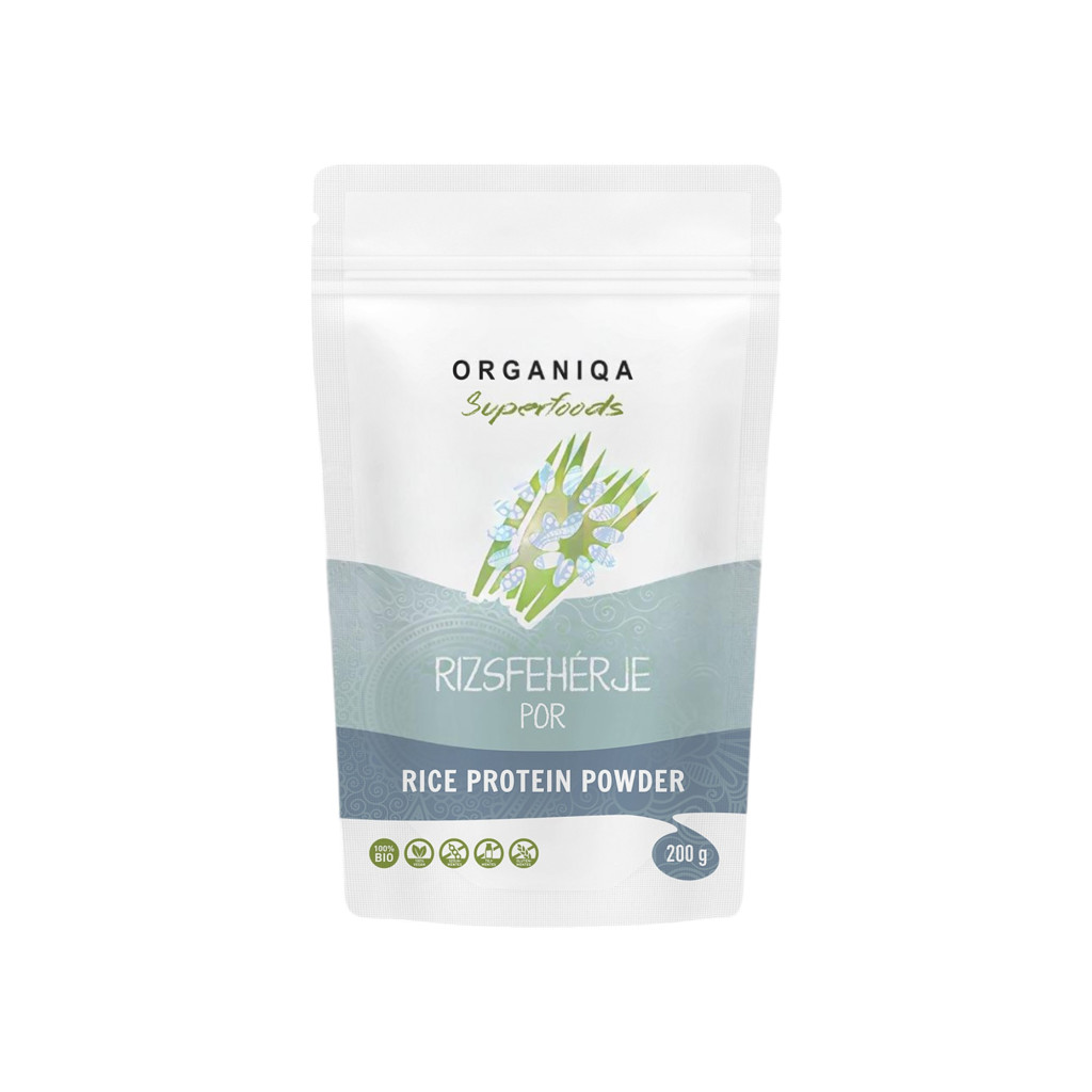 Organiqa 100% bio rizsfehérje por (80% fehérje) 200 g