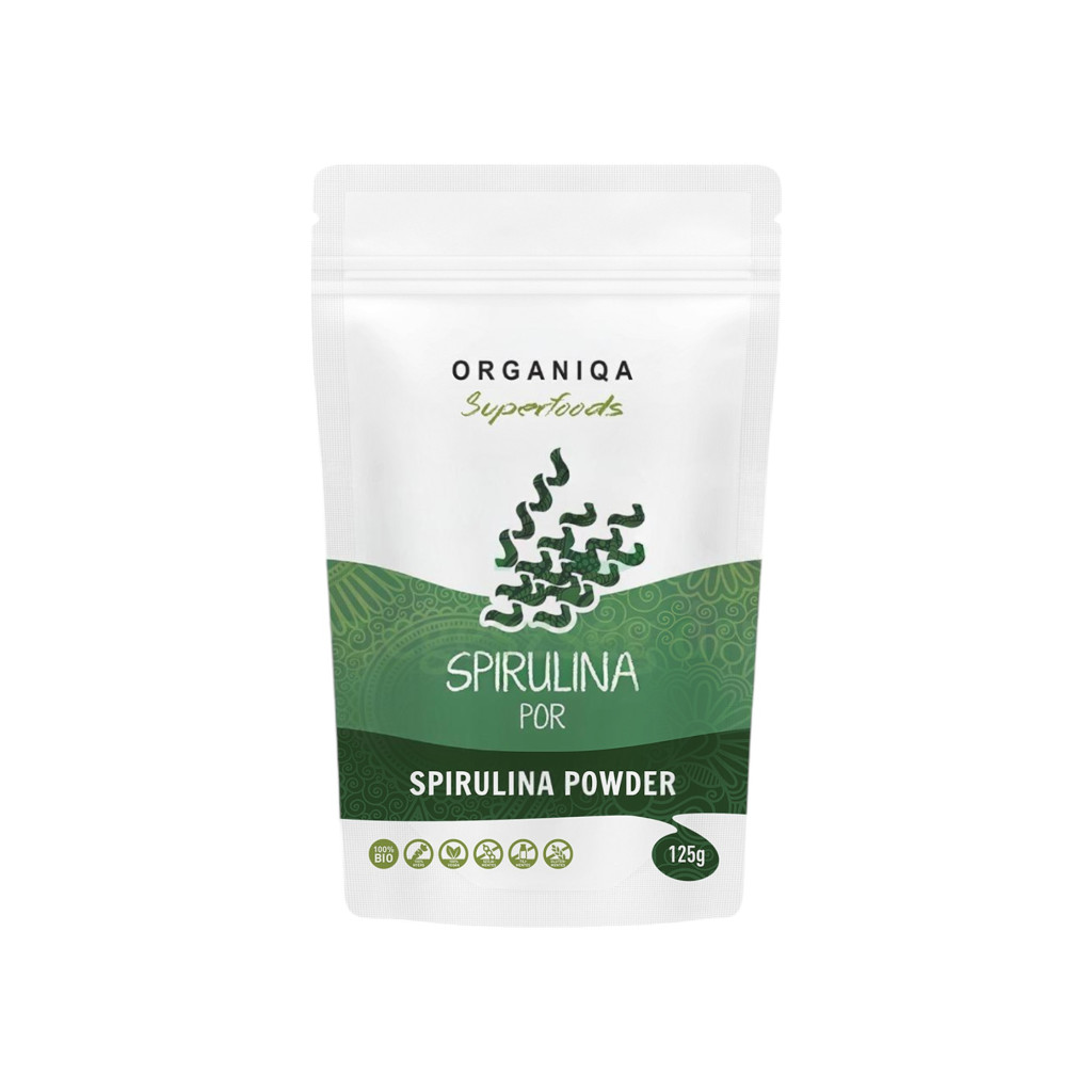 Pudră organică de spirulină 100% crudă 125 g