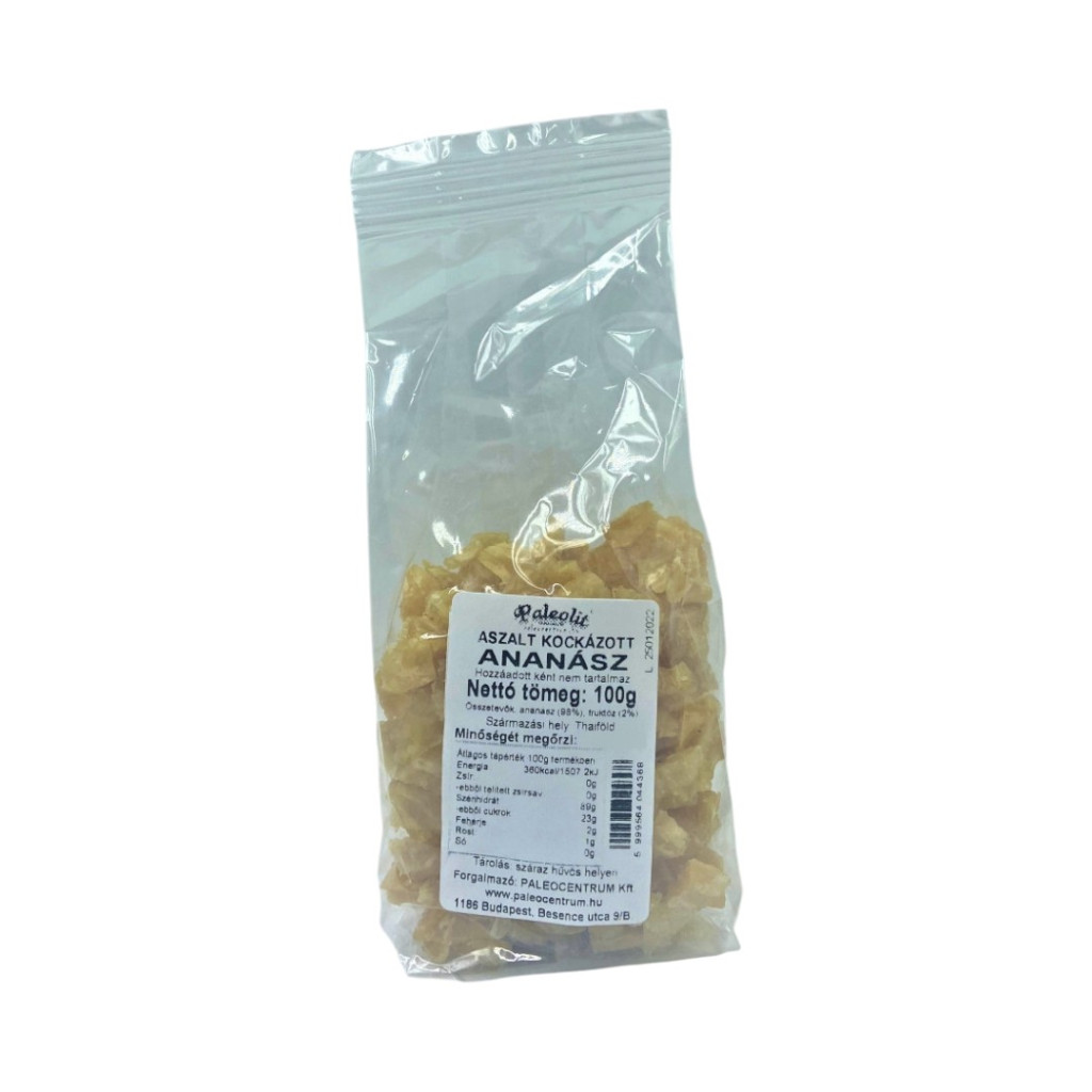 Paleolit Aszalt Ananász Kocka Cukormentes 100 g