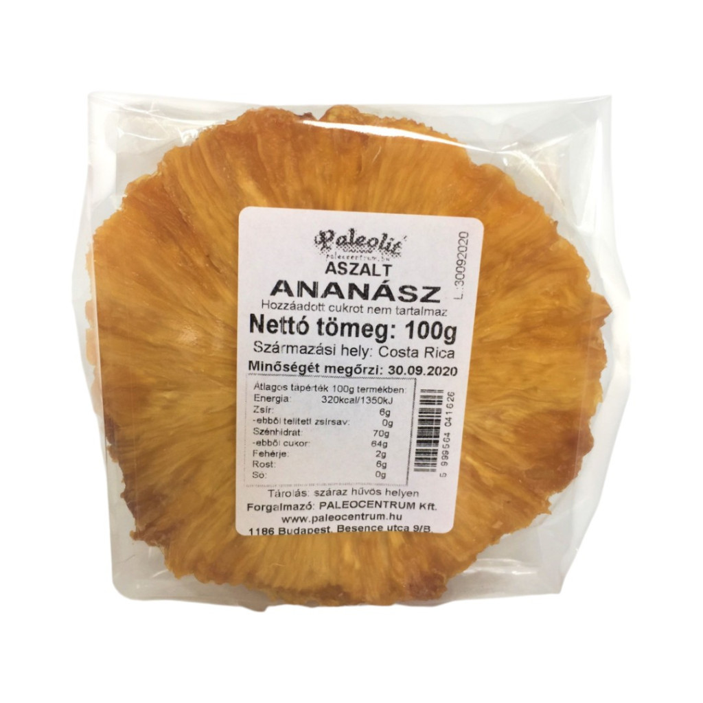 Paleo Sušený ananásový plátok bez cukru 100 g