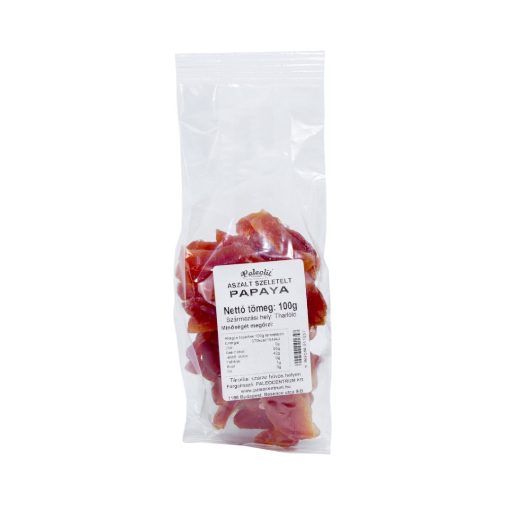 Paleolit Aszalt Papaya Szelet Cukormentes 100 g