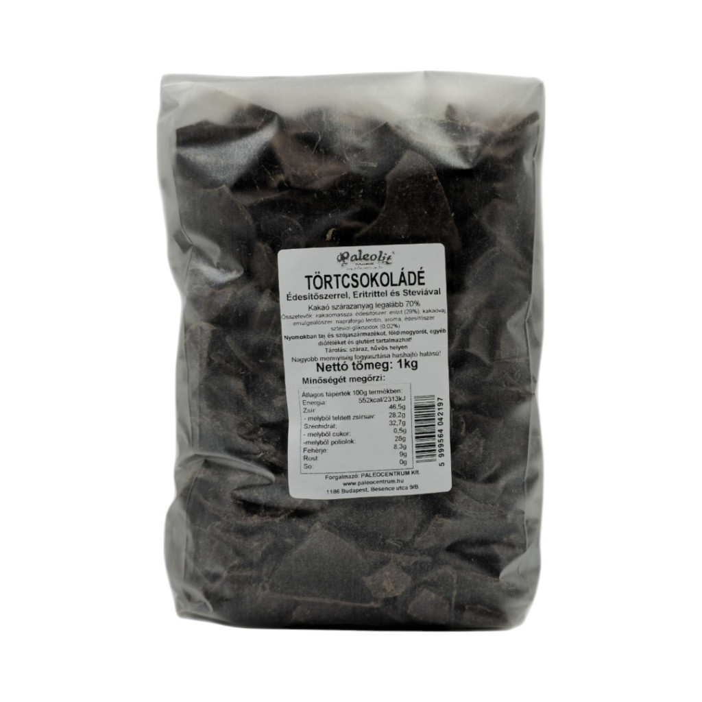 Paleolit Étcsokoládé ( Tört ) Eritrittel 1000 g