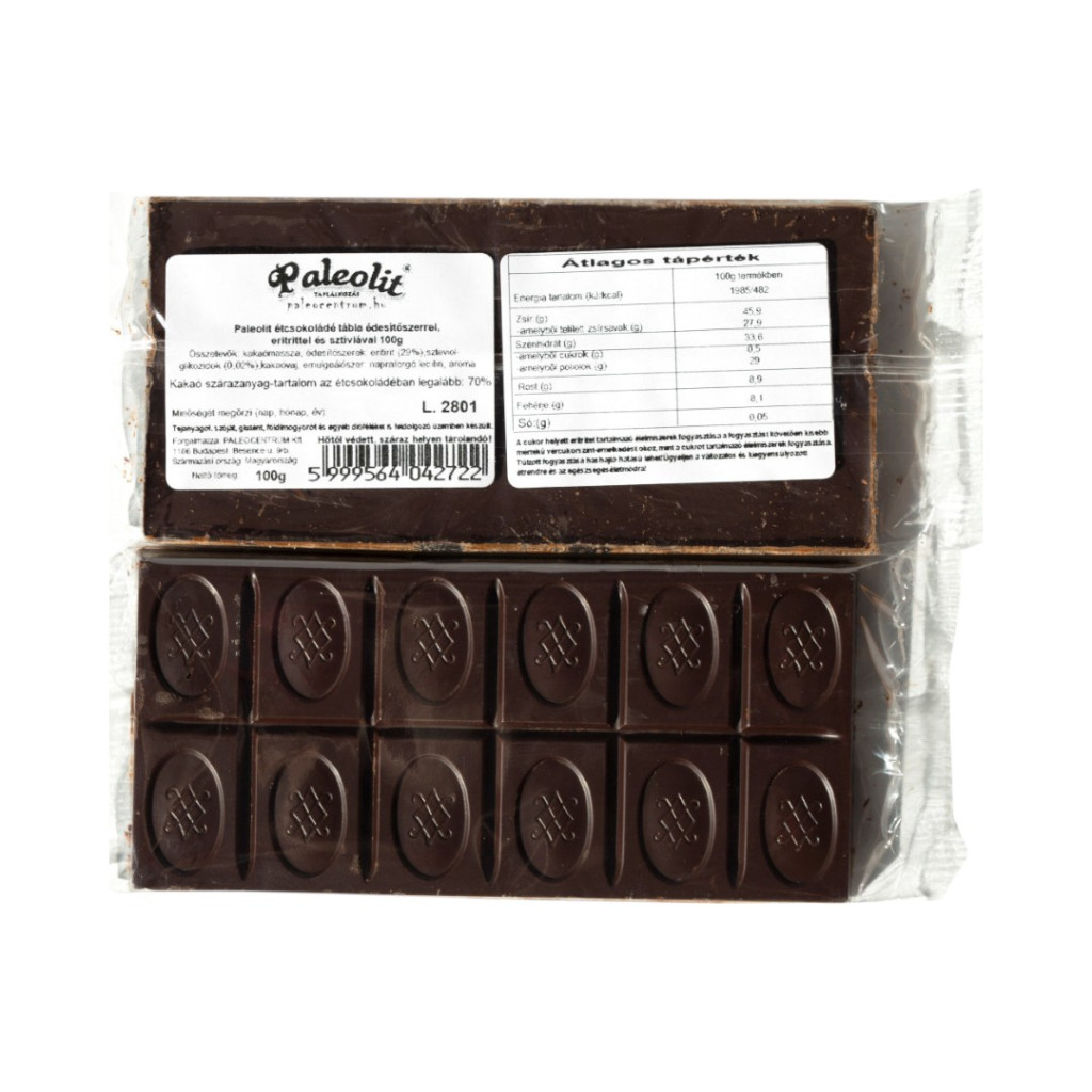 Tabuľka čokolády paleo s erytritolom 100 g