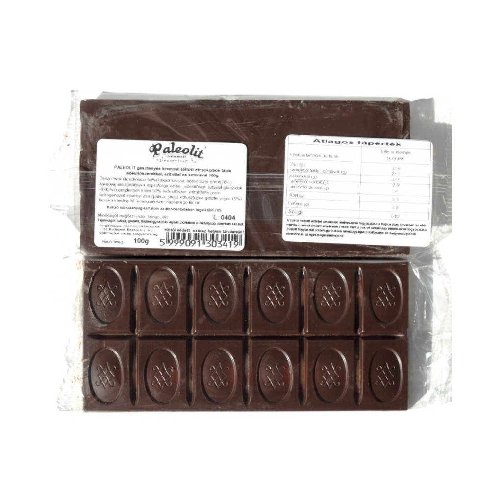 Paleo Chestnut Cream Filled Dark Chocolate 100 g