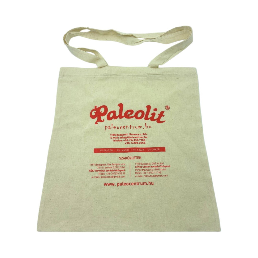Geantă de pânză paleolitică cu mâner lung, 100% bumbac, 42x38x0,2cm, ecologică