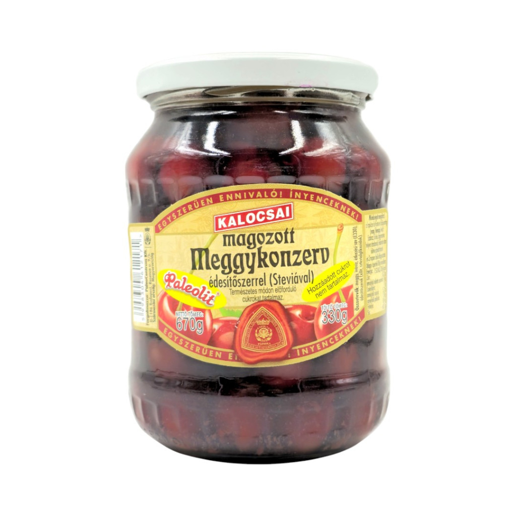 PALEOLIT MAGOZOTT MEGGYKONZERV STEVIÁVAL 720 ml