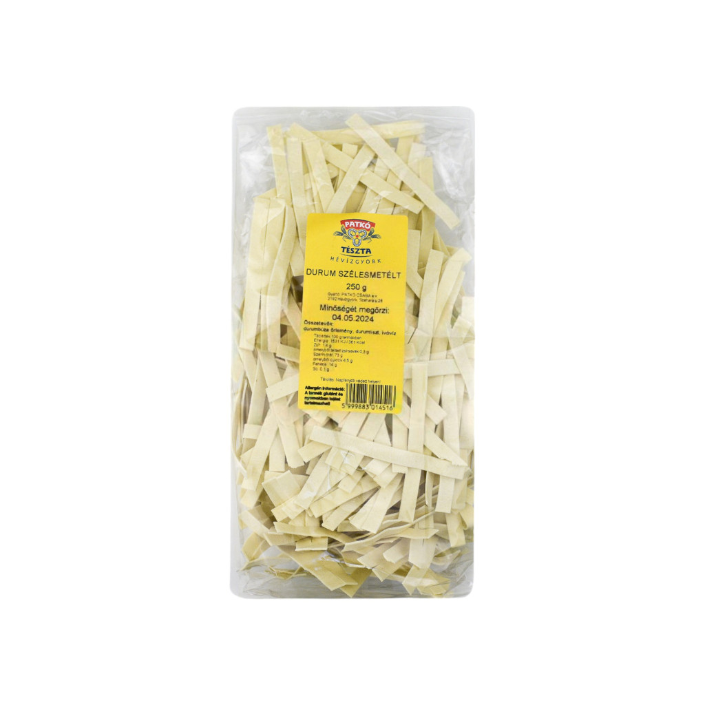 PATKÓ TÉSZTA DURUM SZÉLESMETÉLT 250G