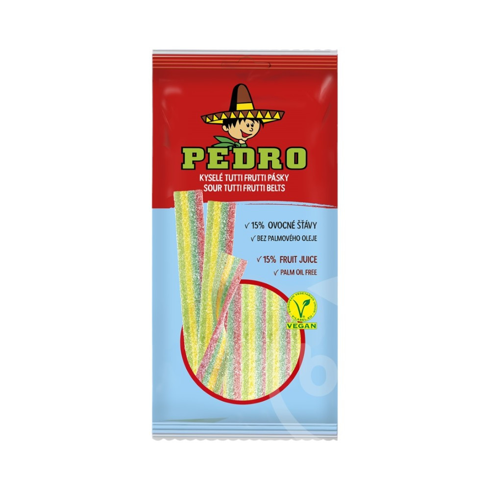 Pedro tutti frutti belt gumicukor vegán 80 g