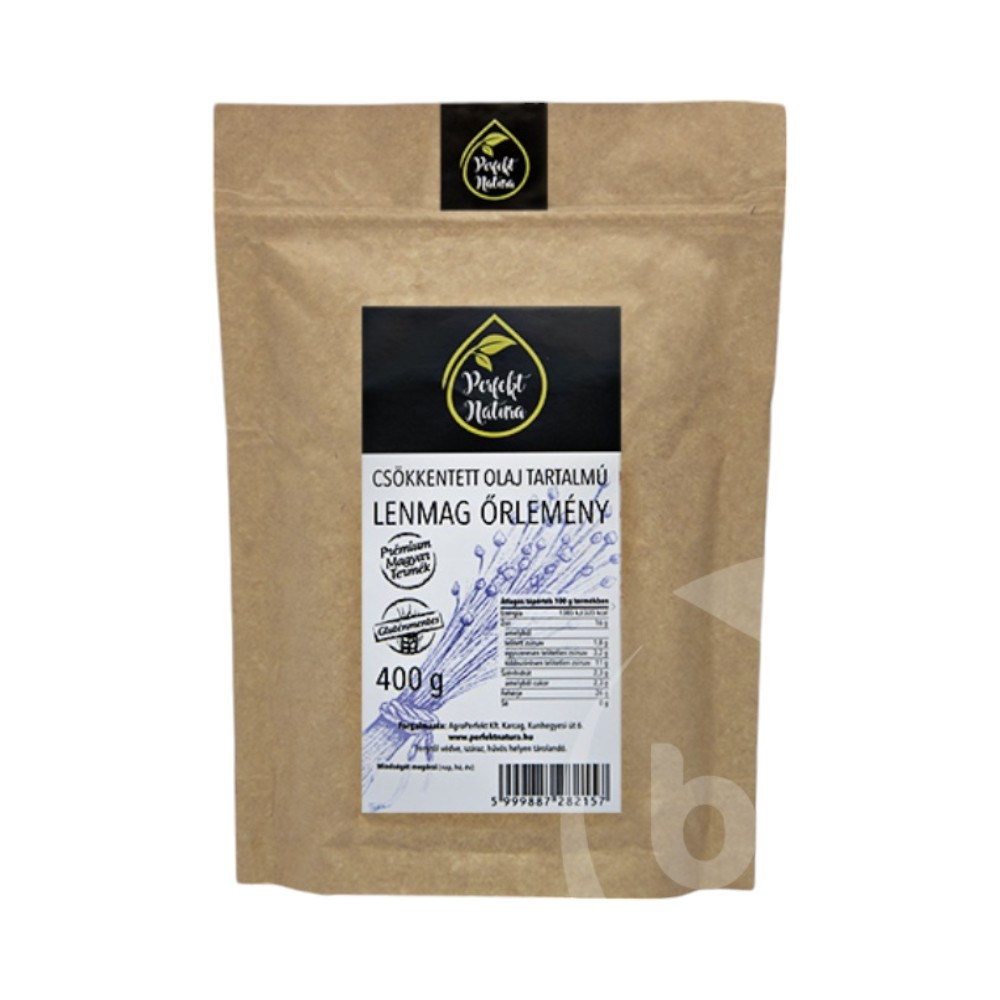 Mleté lněné semínko Perfekt Natura s nízkým obsahem tuku 400 g