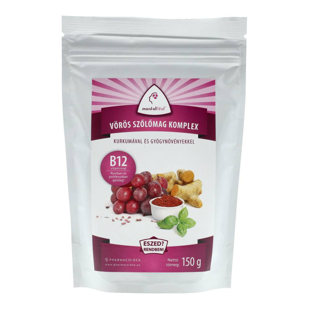 Suplement diety Pharmacoidea zmielony proszek z czerwonych pestek winogron z witaminą B12, 150 g