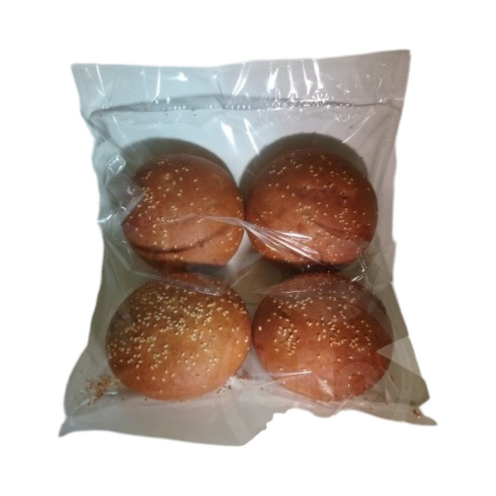Dva bio žemľové hamburgerové žemle s ochranou proti plynom, 100 g každá