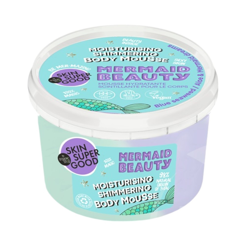 Planeta organica skin super good testápoló mousse hidratáló csillogó „mermaid beauty” 250 ml