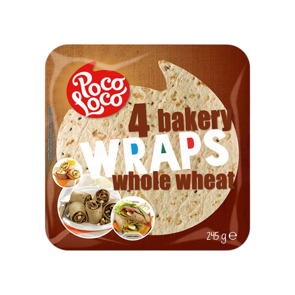 Poco Loco teljes kiőrlésű lágy tortilla 245 g